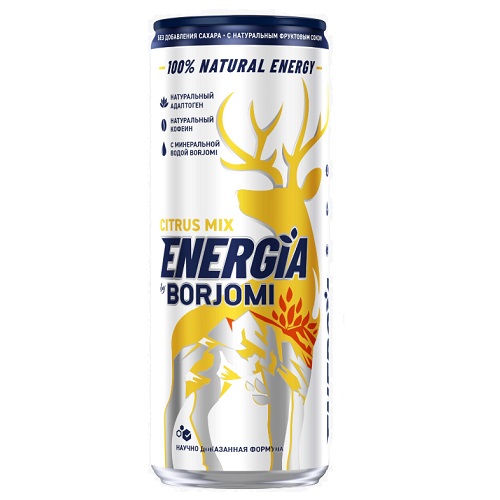 Боржоми энергетический напиток Цитрус, жесть, 240 мл